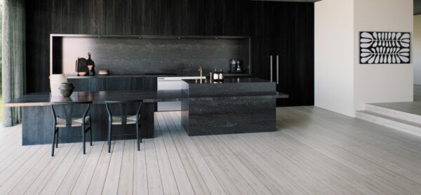 Caesarstone 5810 Black Tempal virtuves stalvirsis