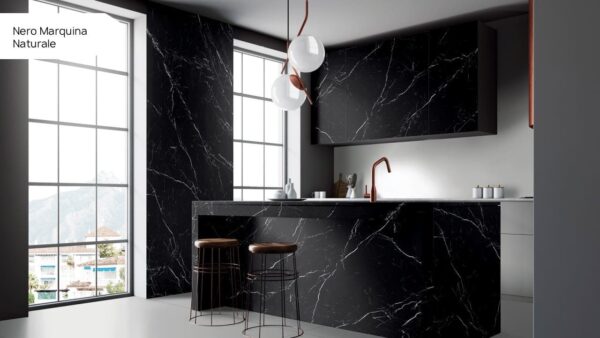 Keralini Nero Marquina virtuves apdaila