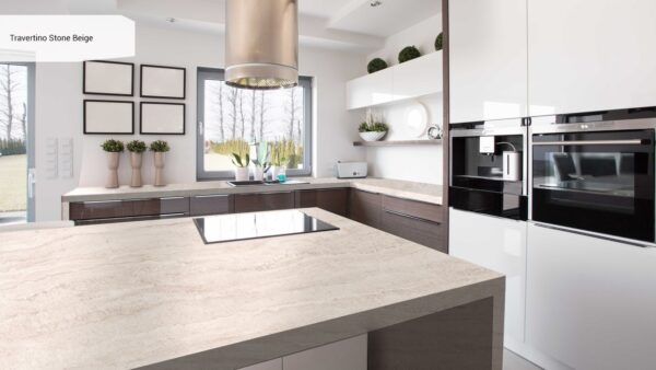 Keralini Travertino Stone Beige virtuves stalvirsis