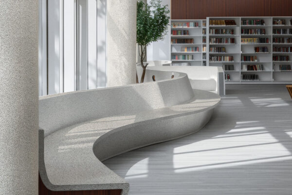 Corian Peppered Terrazzo biuro apdaila