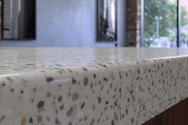 Corian Peppered Terrazzo stalvirsis