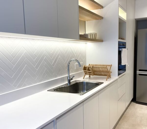 Silestone Blanco Zeus virtuves stalvirsis