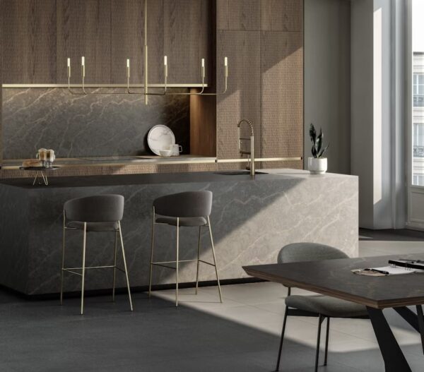 Silestone Bohemian Flame virtuves apdaila