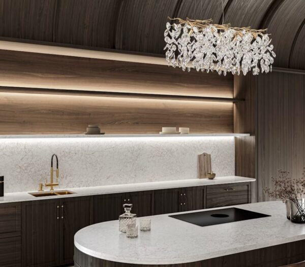 Silestone Rivière Rose virtuves apdaila